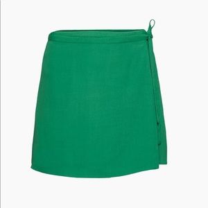 Aritzia Green wrap skirt